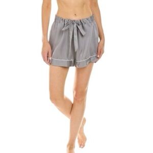 eTTITUDE Sateen Bamboo Pajama Shorts - Women’s Size Medium in Fog Gray - New